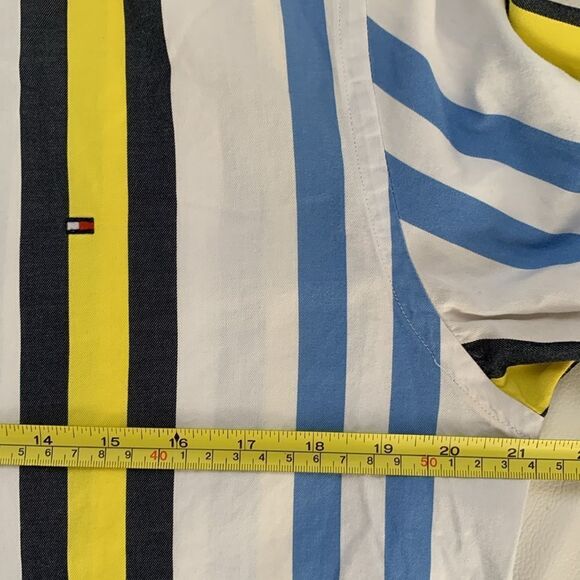 Tommy Hilfiger Classic Fit Men's Striped Multicolor Long Sleeve Shirt Size M - Picture 5 of 10